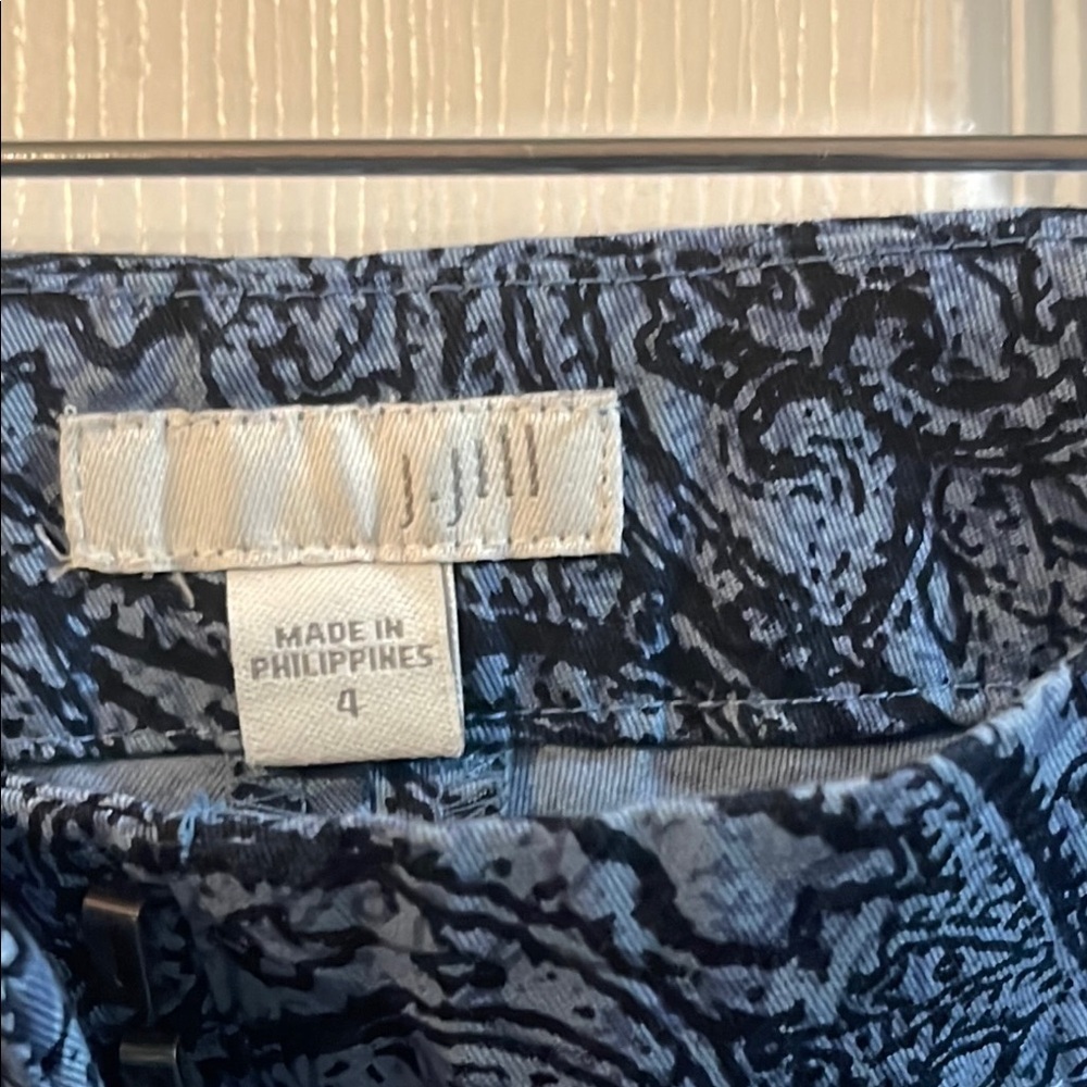 J. Jill Women's Navy Paisley Trousers - Picture 6 of 9
